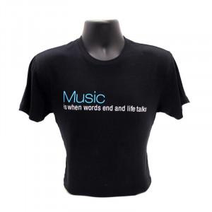 T-Shirt "Music is When Words End..."